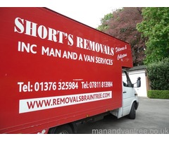 Shorts Removals and Storage Based in Braintree Essex and covers all of uk fully insured