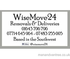 WiseMove24 Removals & Deliveries, Based in the South West, Fully Insured, Local & National