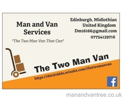 Two man van (van and man services) Edinburgh