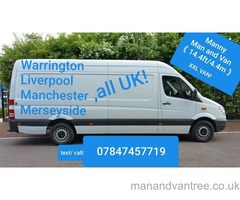 Man with a Van for hire Warrington, Manchester, Liverpool