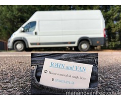 JOHN and VAN – Home removals & single items, delivery / man & van services