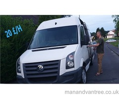 Man with van hire haulage loads courier removal VW Crafter 109 MWB Bristol