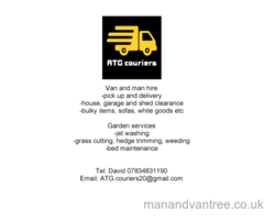 Man and van (ATG Services) Dumfries, removals, waste disposal, motorcycle delivery, gardening