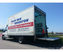 Man and van removals Brighton using large luton van with a tail lift