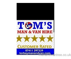 Tom's man and van hire Devon Torquay