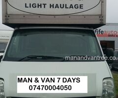 Dunfermline Man and van, low cost, experienced service, open 7 days a week