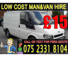 BUDGET MAN AND VAN HIRE - 24/7 - DELIVERY/ REMOVALS/ HOUSE MOVING/ COLLECTION/ BIKE RECOVERY