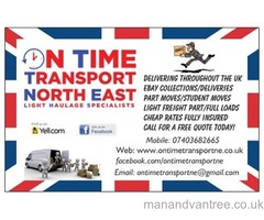 On Time Transport North East Collection & Delivery Services Middlesbrough