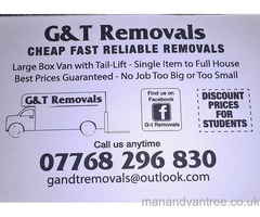 G & T Removals, cheap, fast, reliable removals Anfield Liverpool