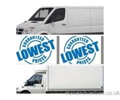 Man and van London from just £25/p/h