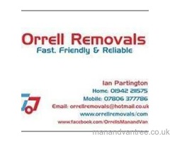 Wigan man & van, single items to full loads fast, friendly, reliable and fully insured removals