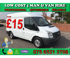 Cheap Man with Van Hire - House/Flat/Furniture Removal Moving Collection Delivery Motorbike Recovery