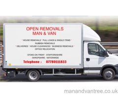 Man and Van Stoke On Trent Staffordshire Removals Clearances Shropshire